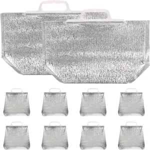 10Pcs Insulated Carrying Bags for Food Thermal Bags for Cake Grocery Insulated Bags with Reinforced for Food Preservation