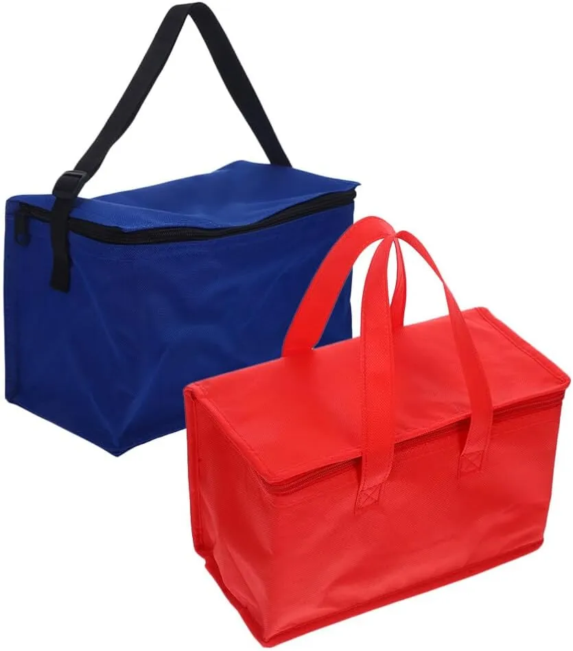 2pcs Insulated Food Bag for Hot and Cold Meal Large Grocery Tote Insulation Bag Pizza Warmer Grocery Bags Cooler Bag Food Warmers for Parties