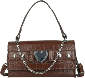 90s Trendy Purse Y2K Aesthetic Small Clutch Cute Hobo Mini Handbag with Crossbody Strap Gothic Punk Alt Egirl Grunge Bag