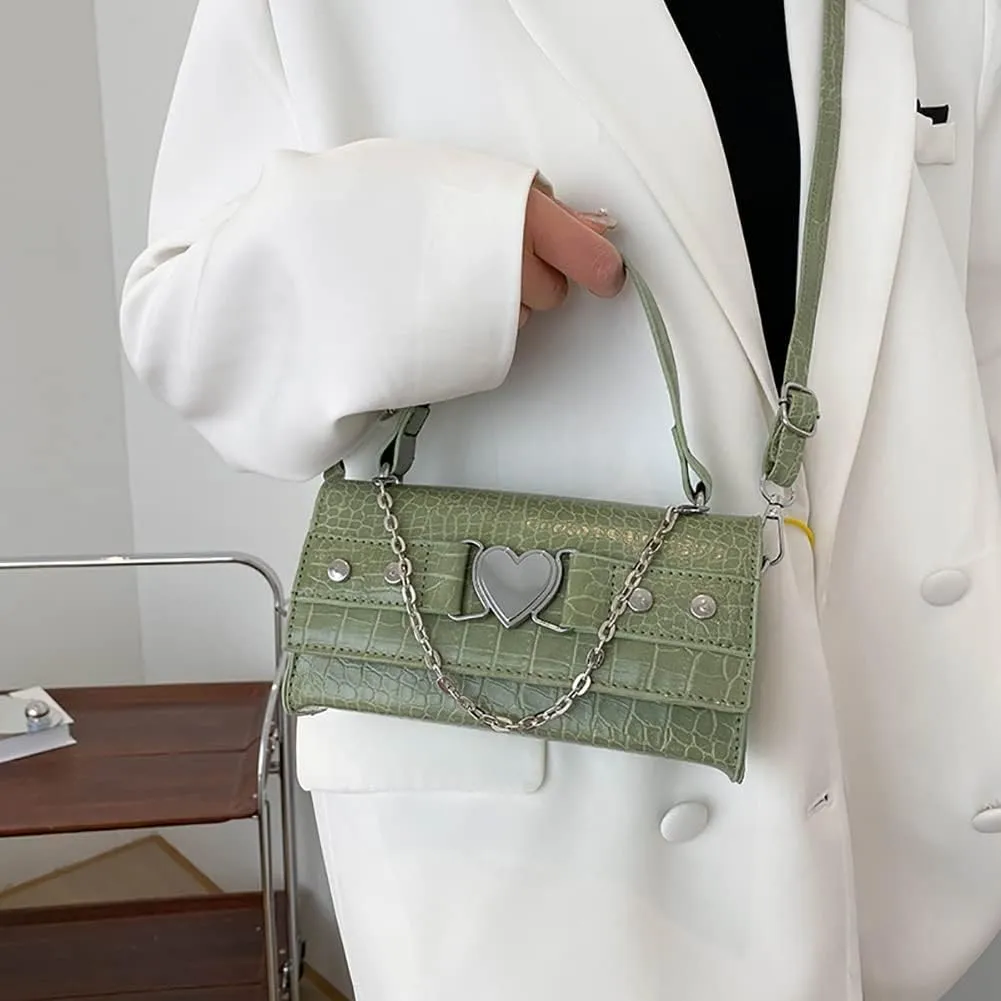 90s Trendy Purse Y2K Aesthetic Small Clutch Cute Hobo Mini Handbag with Crossbody Strap Gothic Punk Alt Egirl Grunge Bag