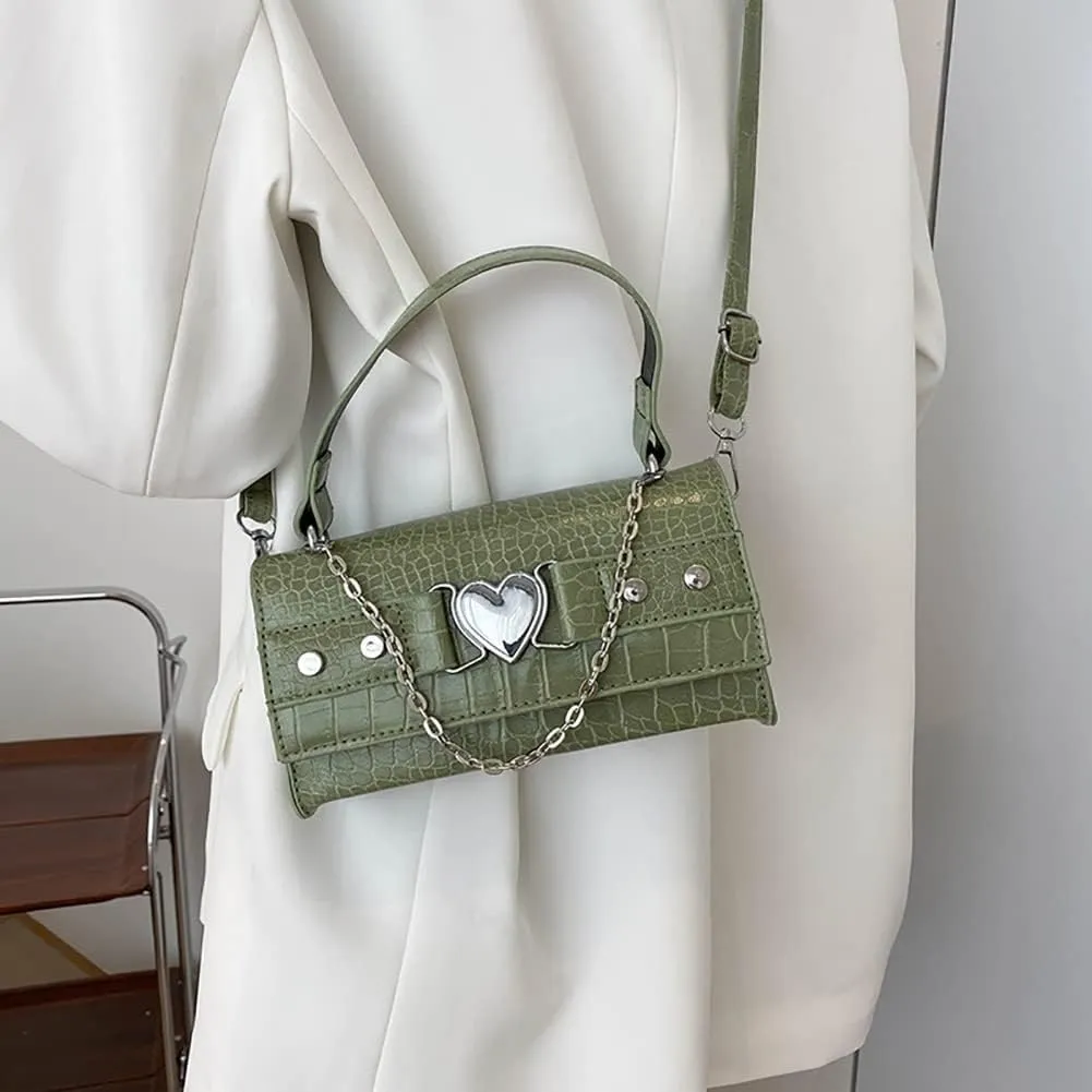 90s Trendy Purse Y2K Aesthetic Small Clutch Cute Hobo Mini Handbag with Crossbody Strap Gothic Punk Alt Egirl Grunge Bag