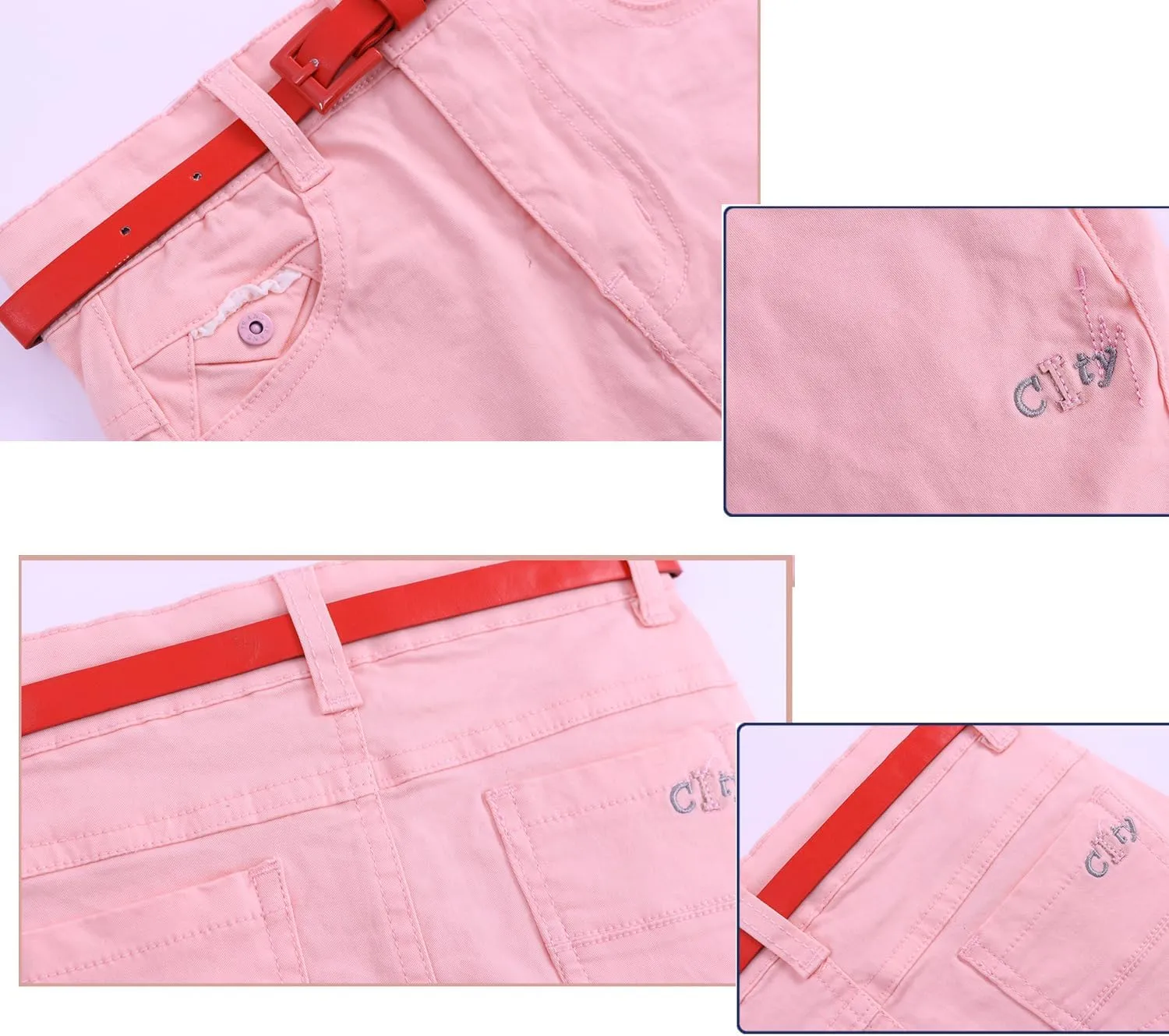 ABALACOCO 2Pack Girls Jeans Skirt Mini Denim Skirt Skorts Set Kids Toddler,Stretchy Waist Soft Cotton No Rough Skort 3-14T