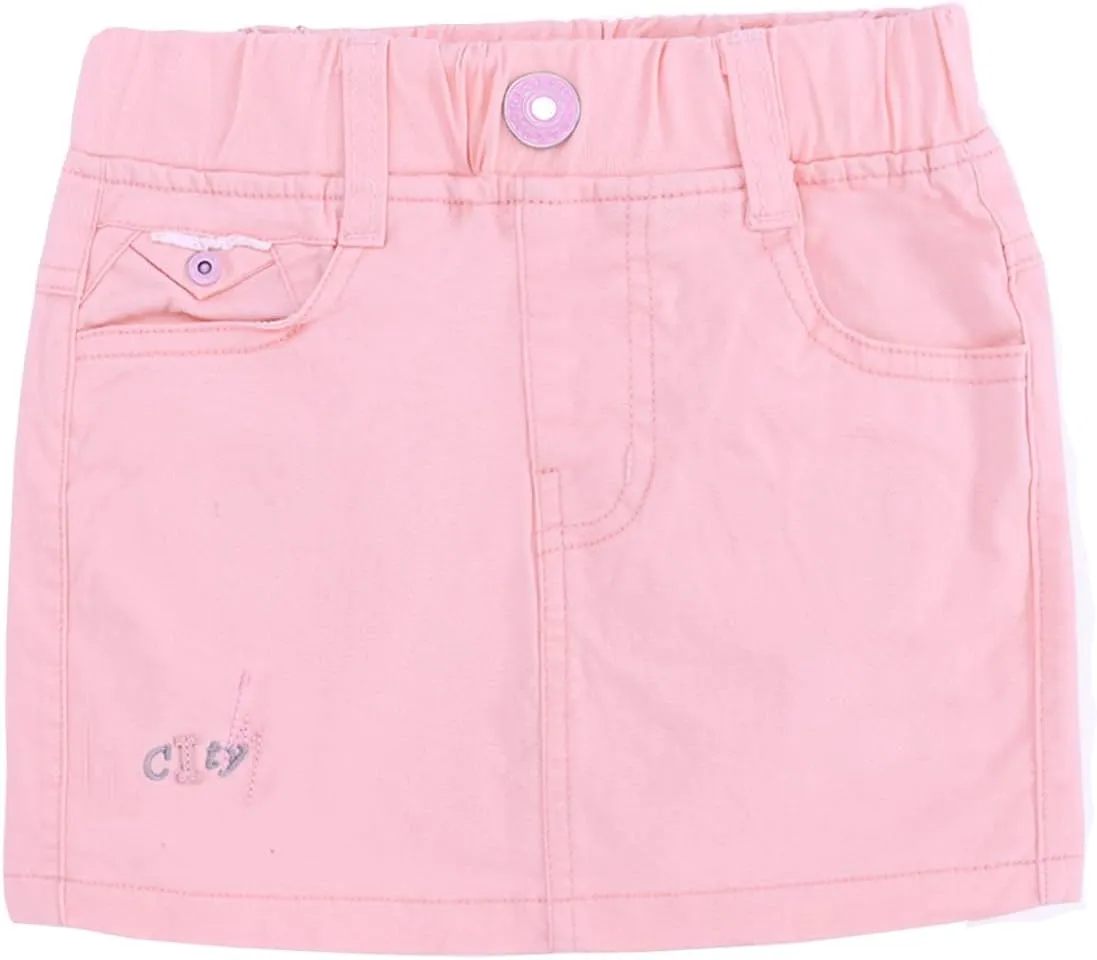 ABALACOCO 2Pack Girls Jeans Skirt Mini Denim Skirt Skorts Set Kids Toddler,Stretchy Waist Soft Cotton No Rough Skort 3-14T