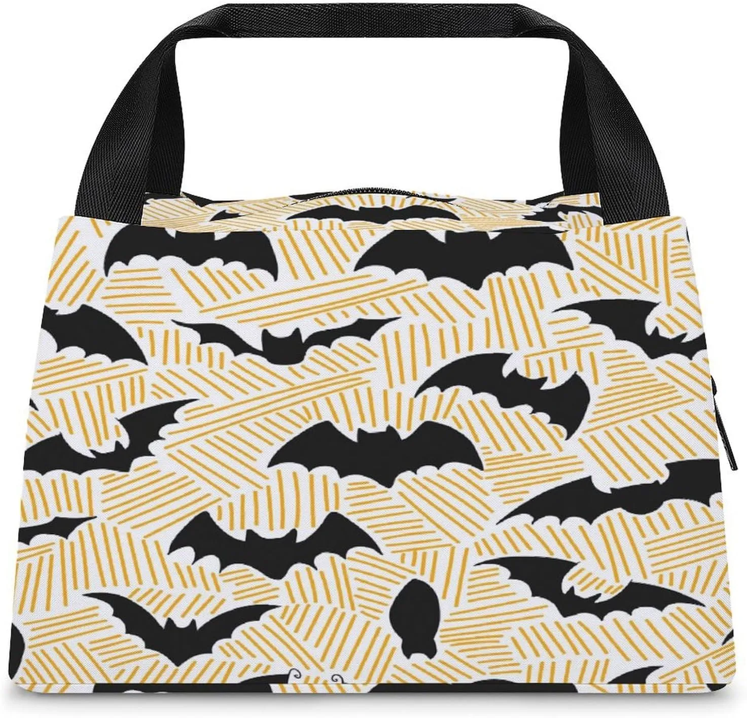 Adult Insulated Bags, Black Bats Printed Cooler Bags, Insulated Tote Bags, Grocery Tote Bags