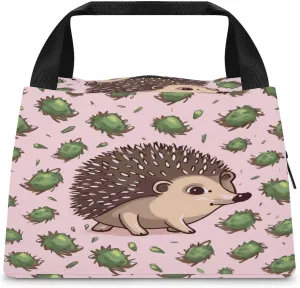 Adult Insulated Bags, Cartoon Hedgehog Printed Cooler Bags, Insulated Tote Bags, Grocery Tote Bags