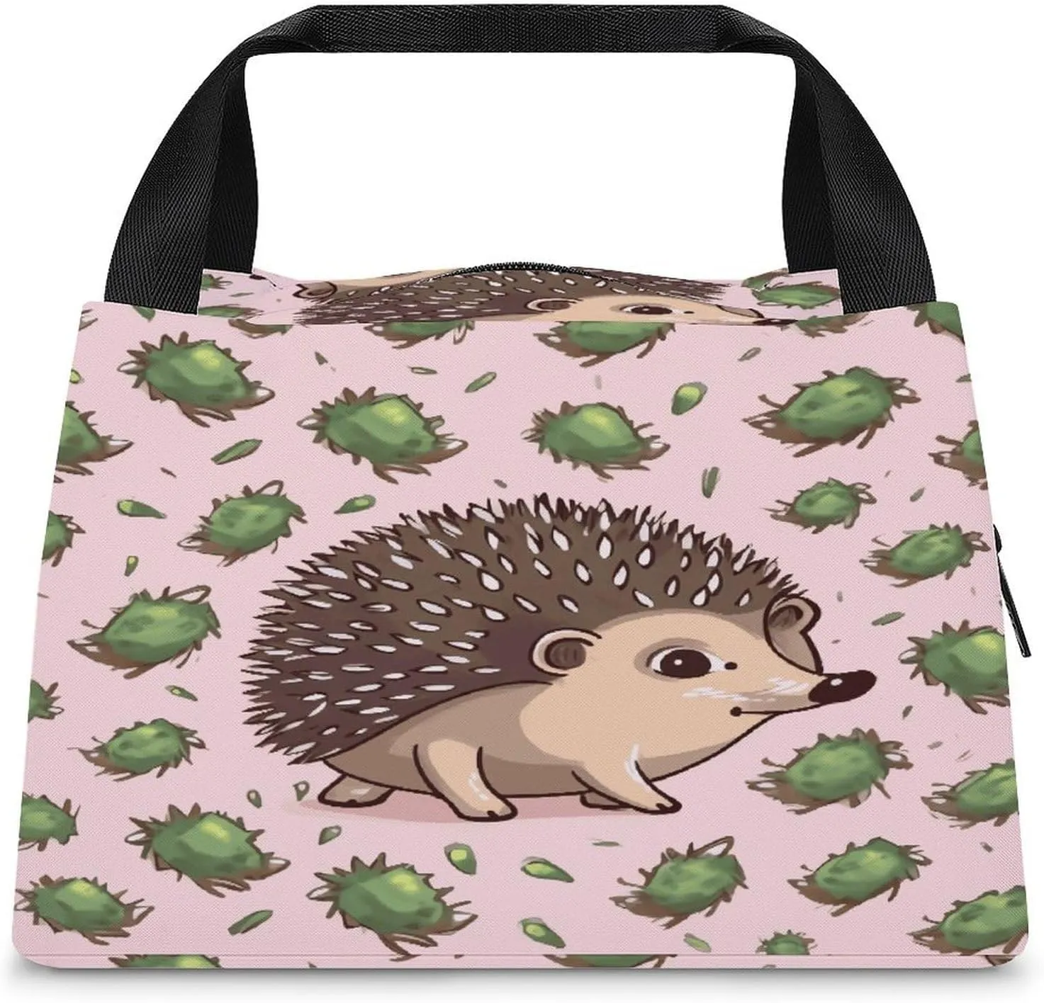 Adult Insulated Bags, Cartoon Hedgehog Printed Cooler Bags, Insulated Tote Bags, Grocery Tote Bags