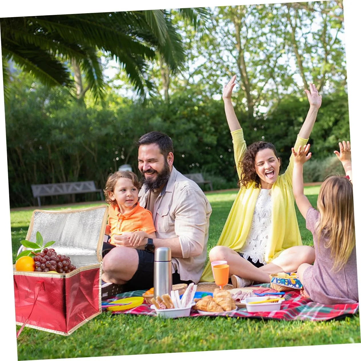 Alipis 3pcs Portable Thermal Insulation Bag Insulated Food Tote Reusable Grocery Bag for Outdoor Use