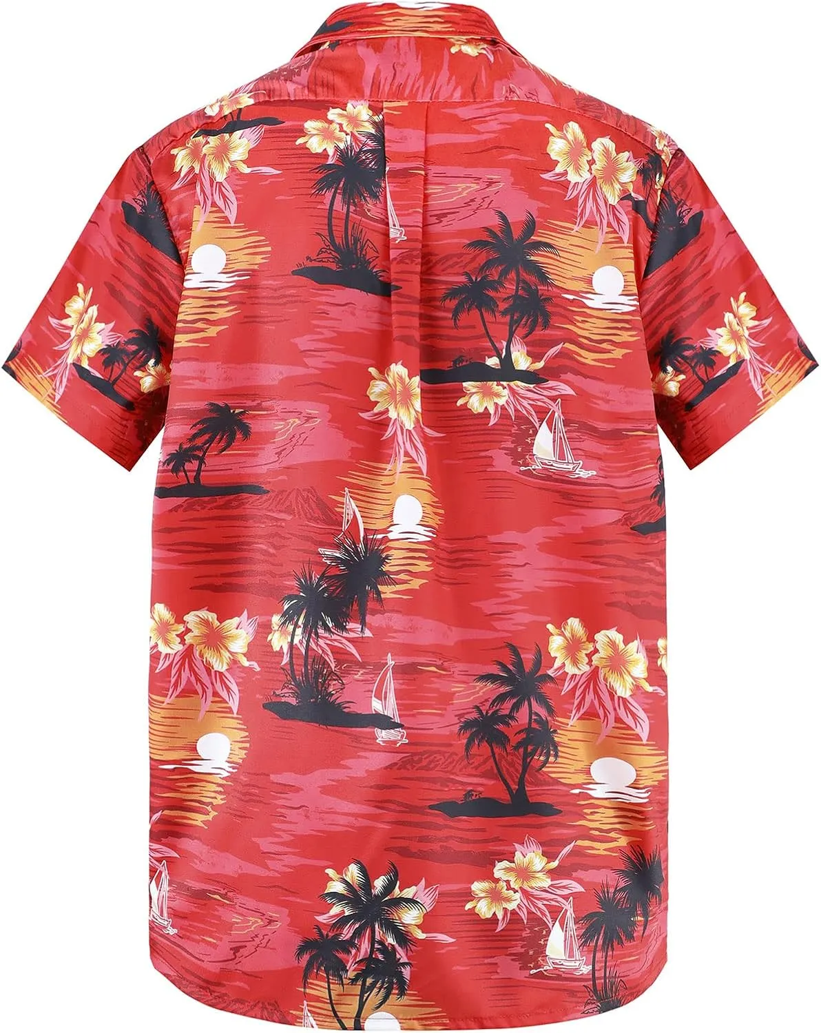 American Trends Hawaiian Shirt for Men Short Sleeve Tropical Beach Shirts Mens Casual Button Down Summer Vacation Wear