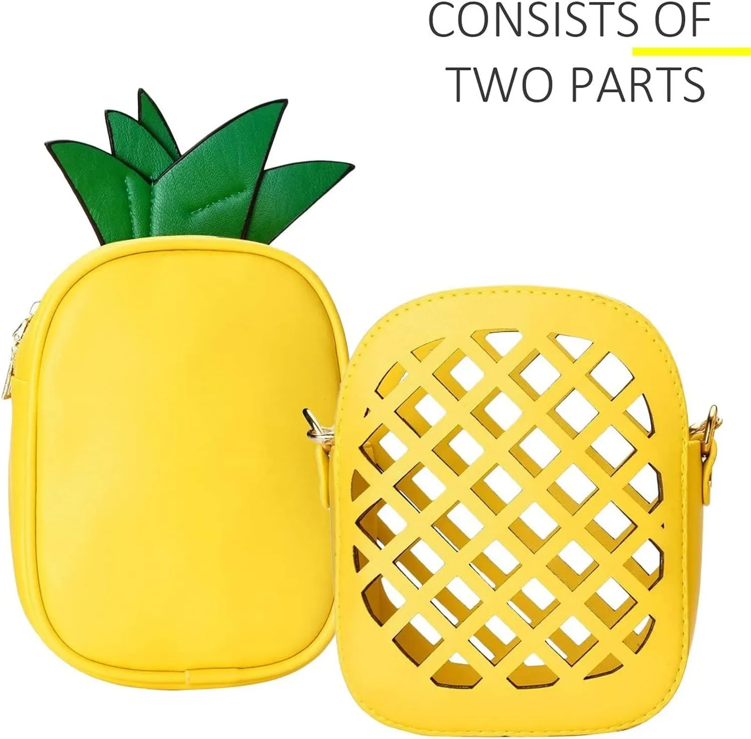 Anti Theft Crossbody Bag for Women Convertible Shoulder Bags with Wristlet for Work Lightweight Bag Carry on(Yellow)