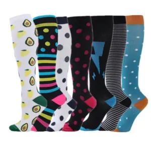 Avocado Compression Stocking for Women - Anti-Microbial Blend | Pack of 7 Pairs