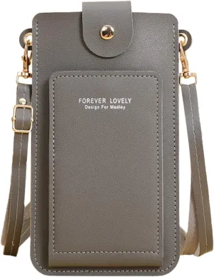 Bags for Women Women Artificial Leather Solid Color Hasp Transparent Operation Ccreen Phone Bag Shoulder Bag