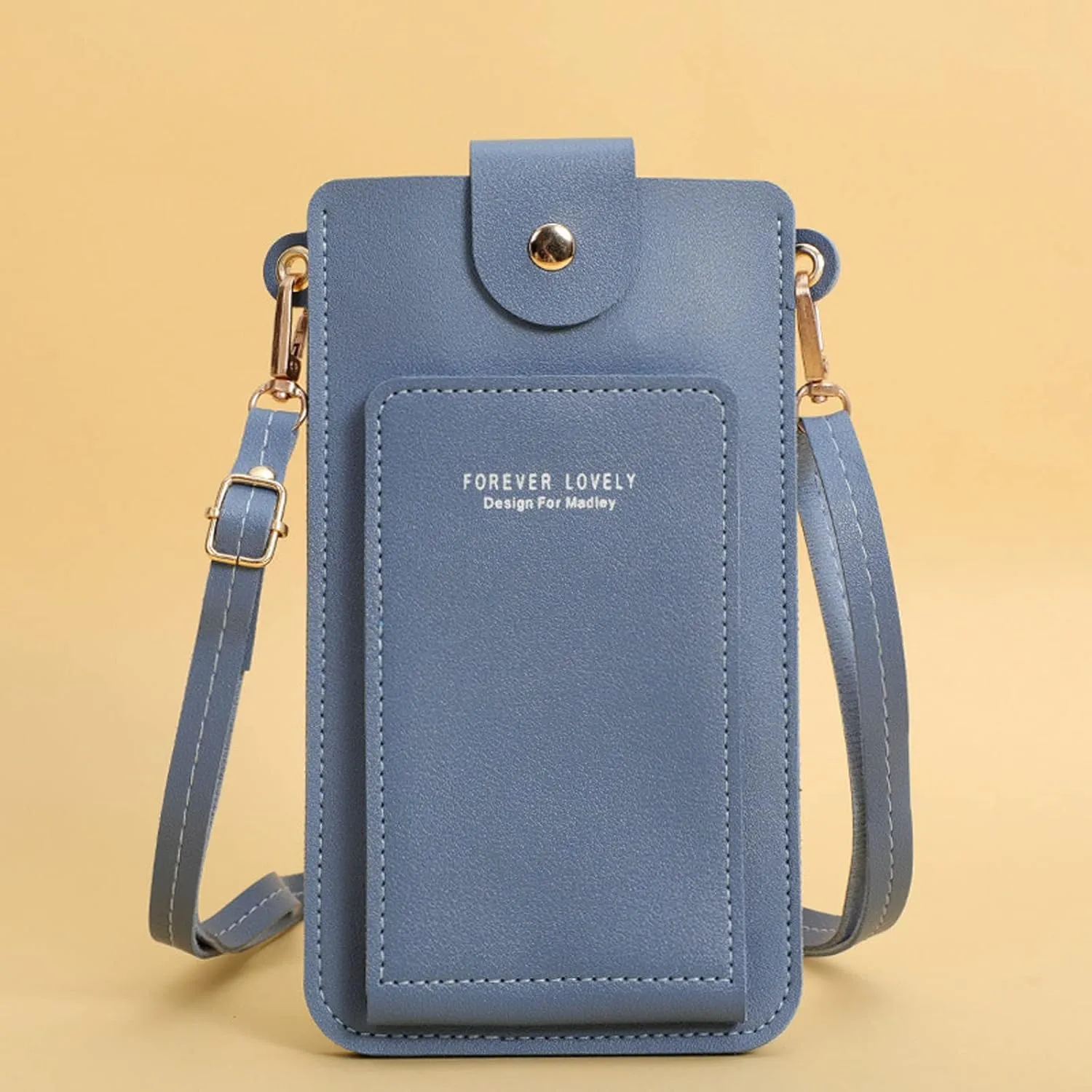 Bags for Women Women Artificial Leather Solid Color Hasp Transparent Operation Ccreen Phone Bag Shoulder Bag