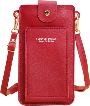 Bags for Women Women Artificial Leather Solid Color Hasp Transparent Operation Ccreen Phone Bag Shoulder Bag
