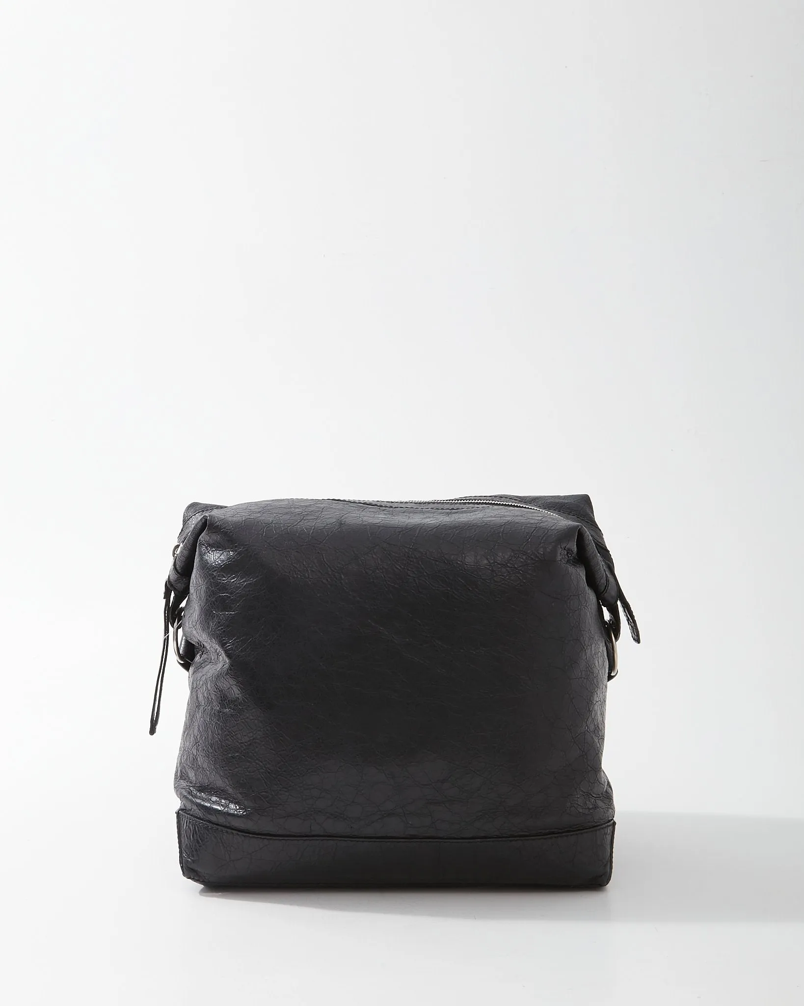 Balenciaga Black Leather Motocross Classic Day Large Hobo Bag