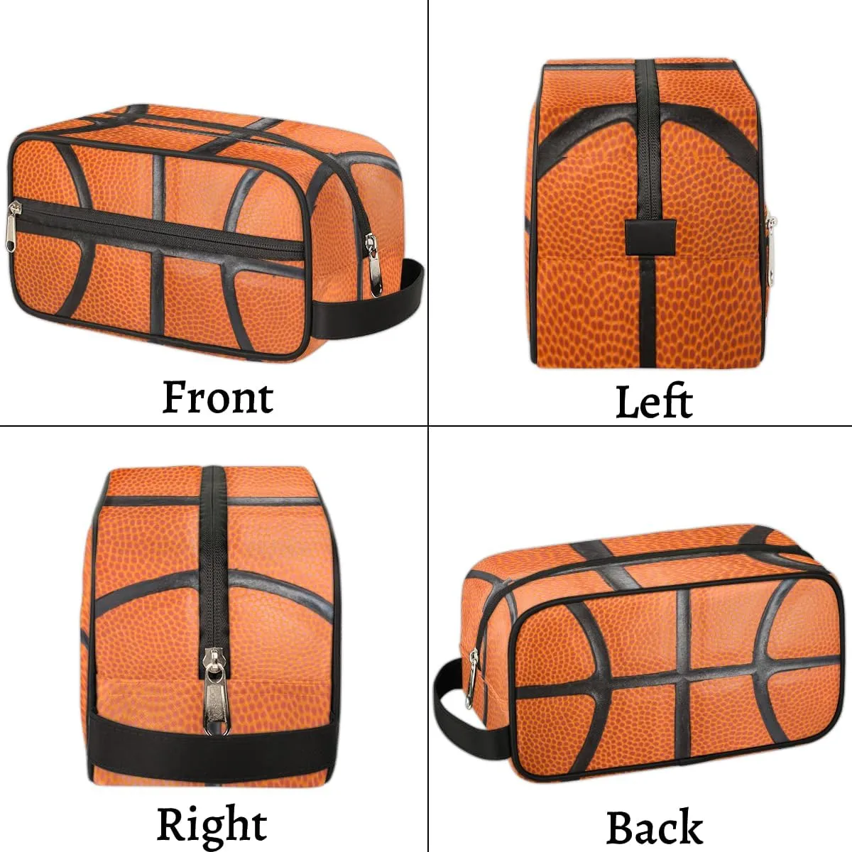 Basketball Travel Toiletry Bag for Boys Teens, Waterproof Hanging Dopp Kit for Women Men, Shaving Bag with Large Capacity for Travel,Sports Shower
