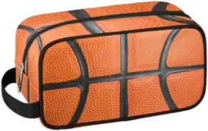 Basketball Travel Toiletry Bag for Boys Teens, Waterproof Hanging Dopp Kit for Women Men, Shaving Bag with Large Capacity for Travel,Sports Shower