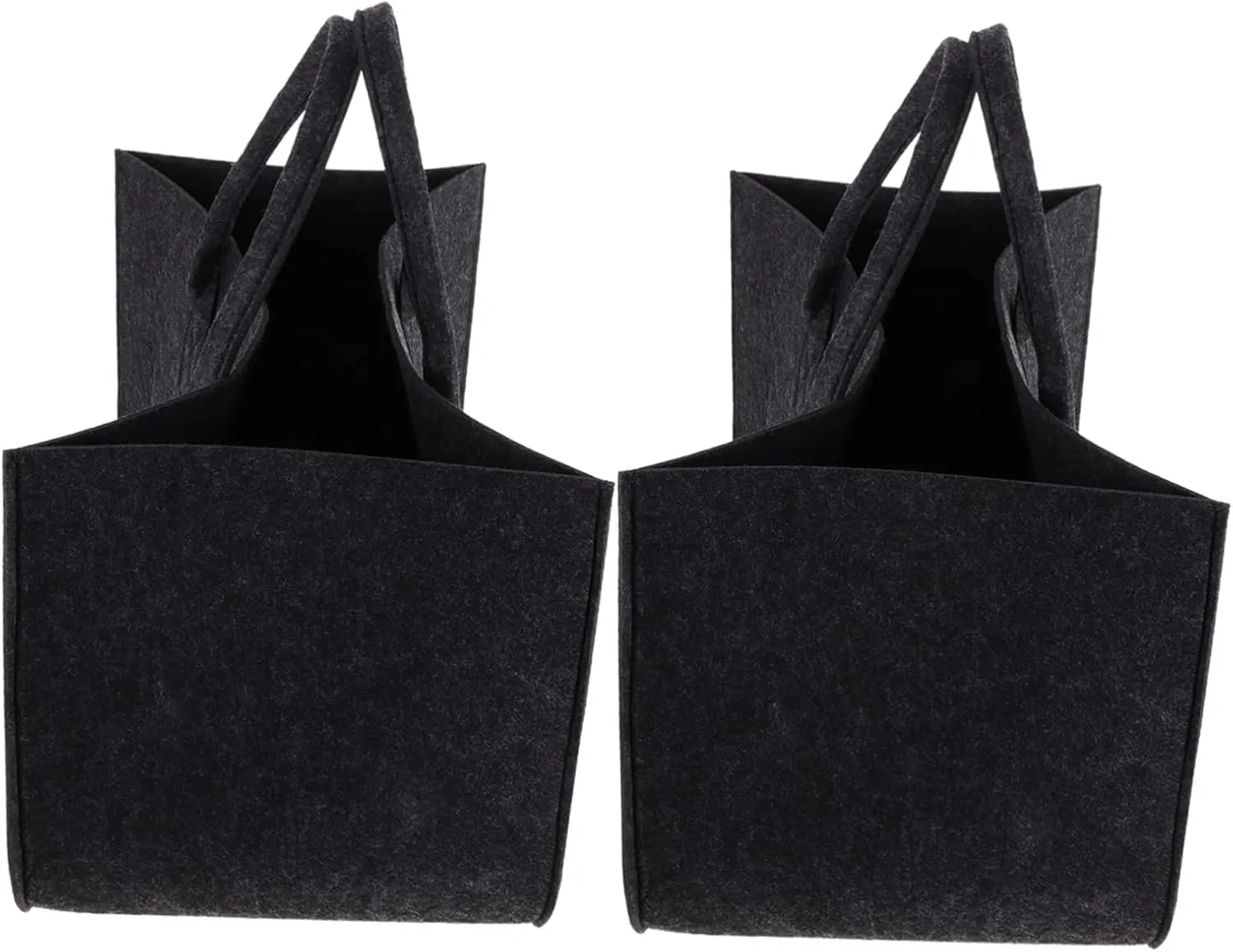 Beaupretty 2pcs Stylish Felt Tote Shopping Bag Durable Capacity Handbag for Home Storage Grocery Travel Eye Catching Design with Pocket for Everyday Use