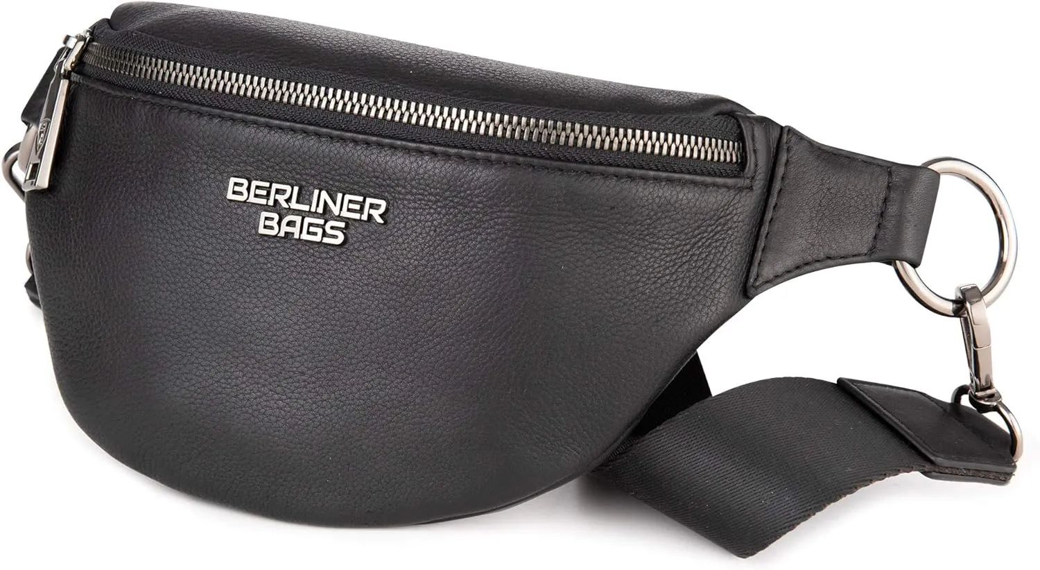 Berliner Bags Premium Genuine Leather Fanny Pack Mona, Belt Bag, Crossbody Sling Bag for Men and Women - Black