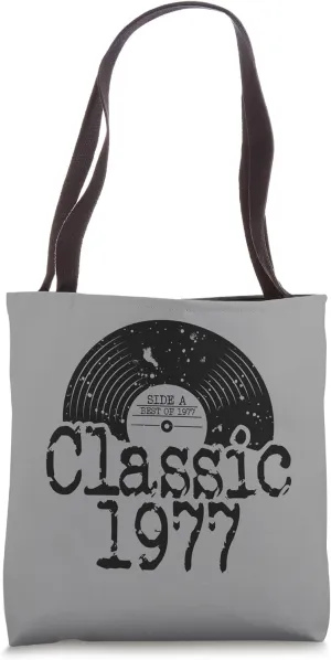 Best Of 1977 Classic Vinyl, Born In 1977 Thoughtful Birthday Tote Bag