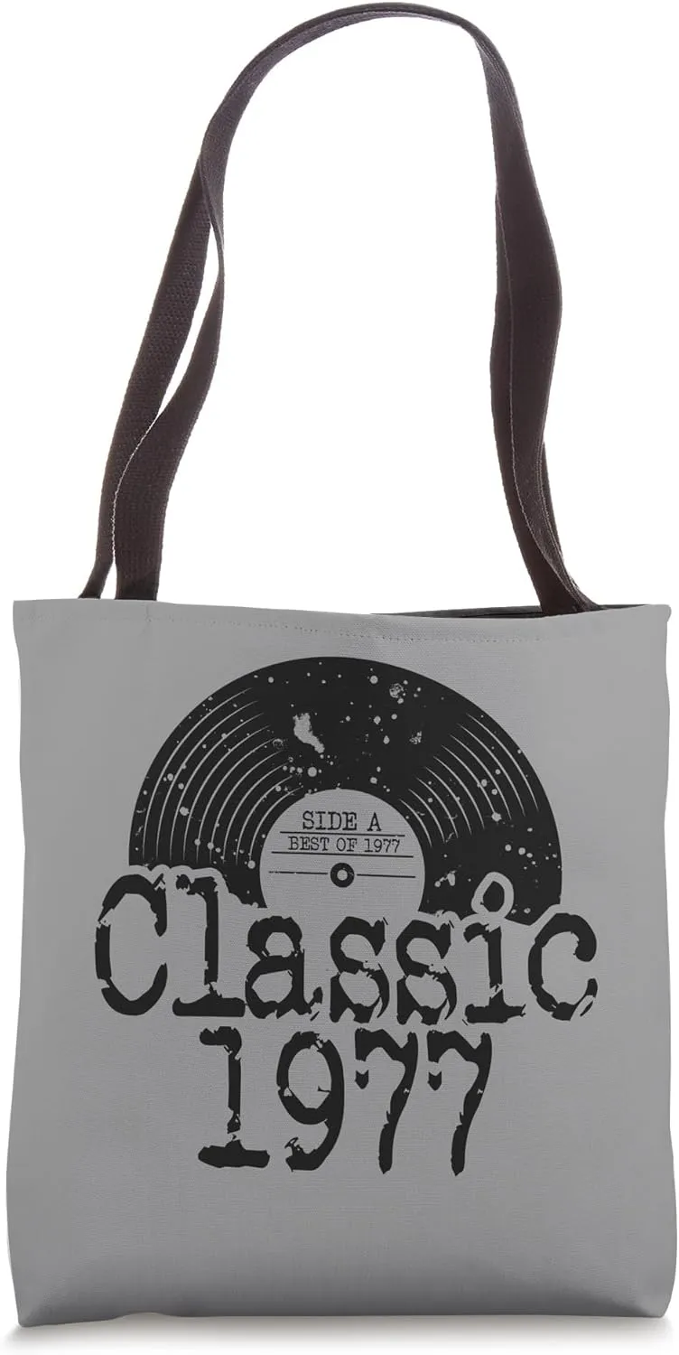 Best Of 1977 Classic Vinyl, Born In 1977 Thoughtful Birthday Tote Bag