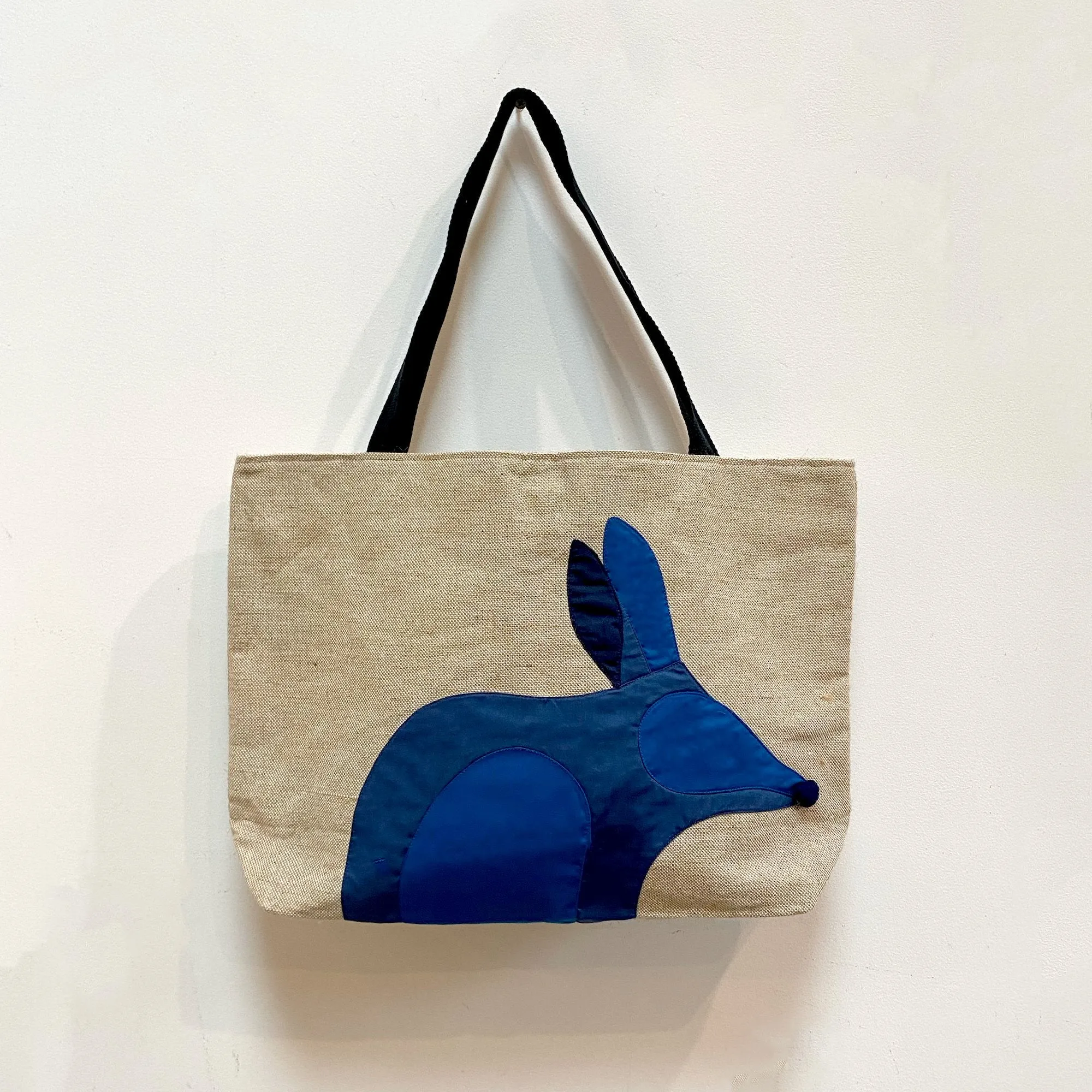 Bilby Jute Tote Bag in Navy Blue