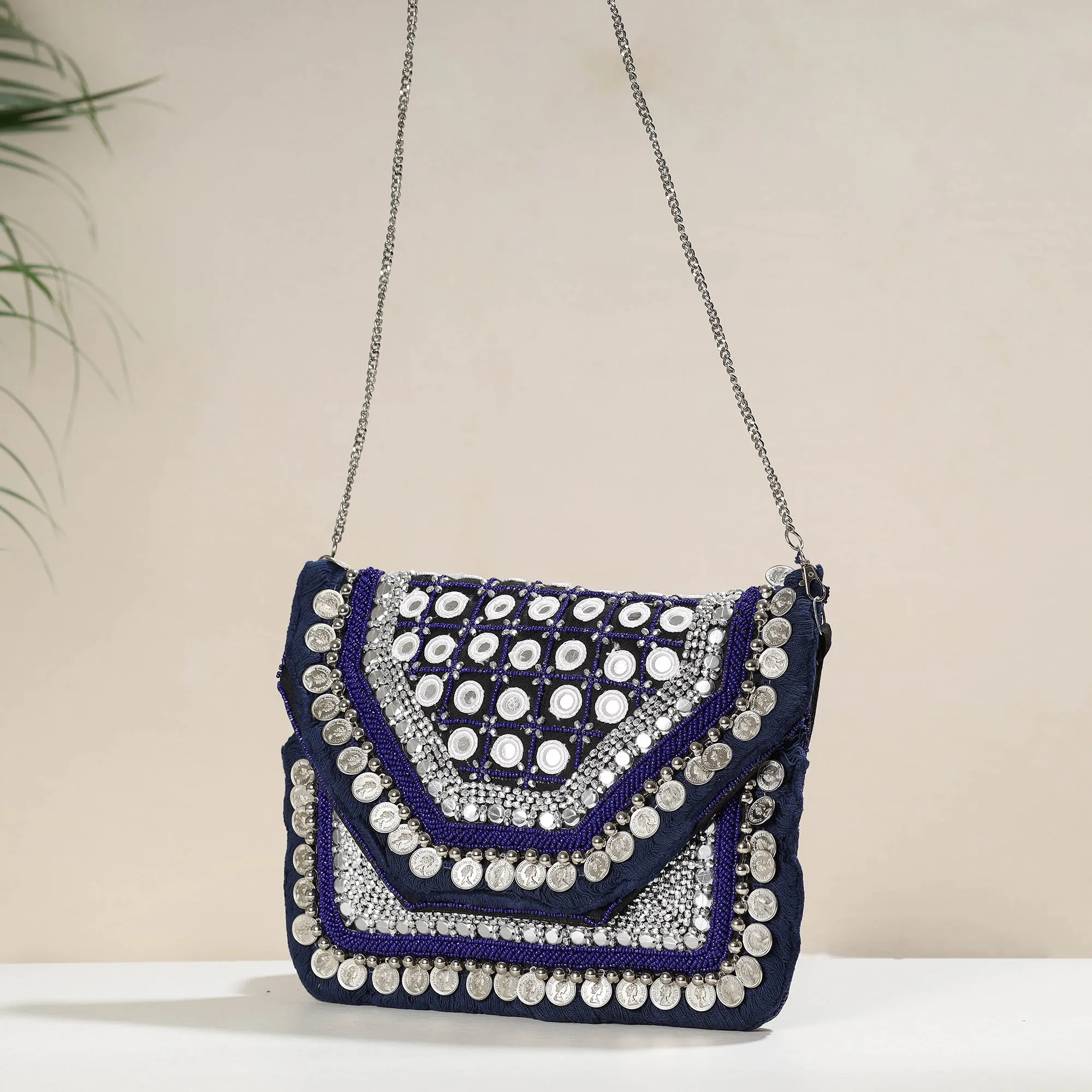 Blue - Banjara Boho Ethnic Embellished Handcrafted Sling Bag