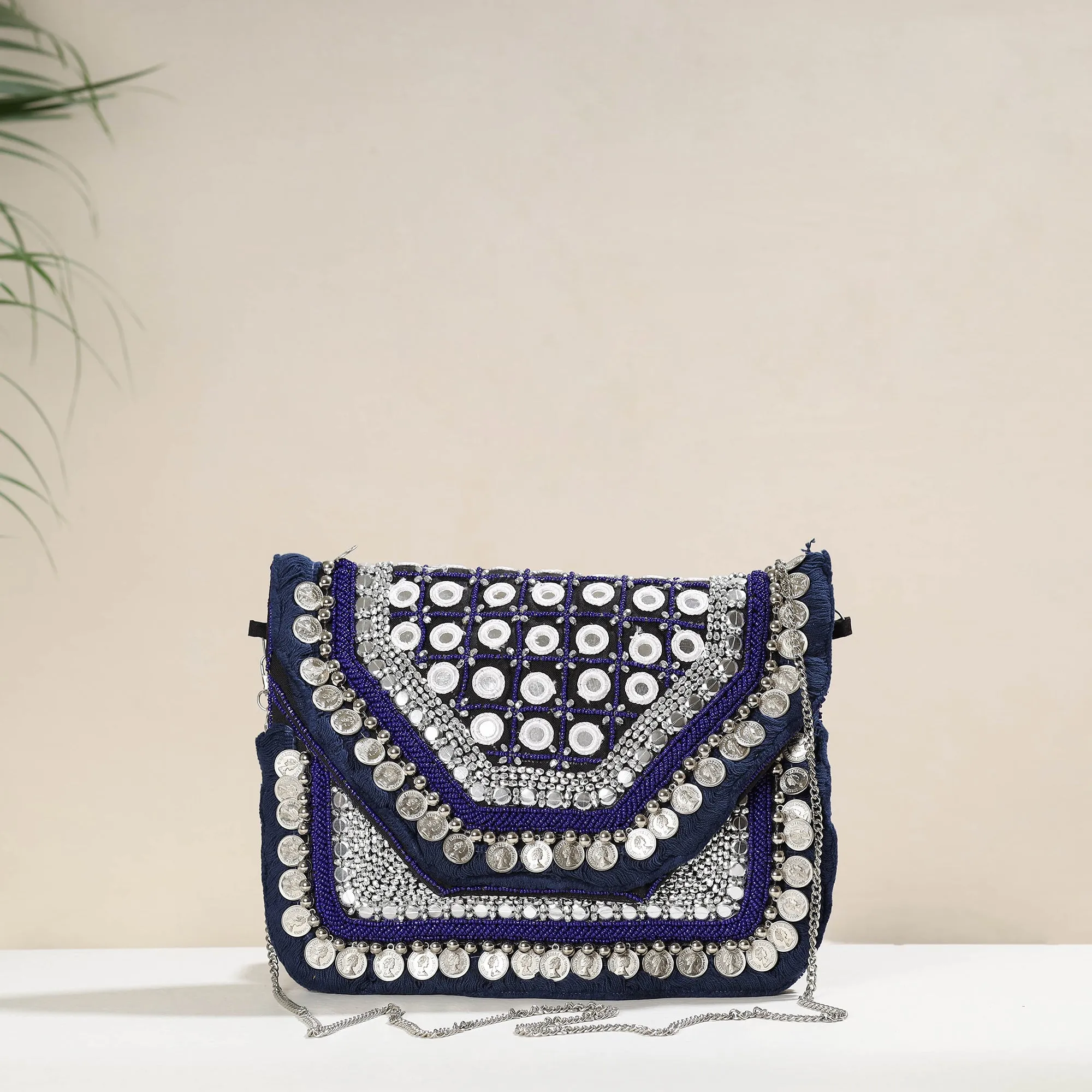 Blue - Banjara Boho Ethnic Embellished Handcrafted Sling Bag