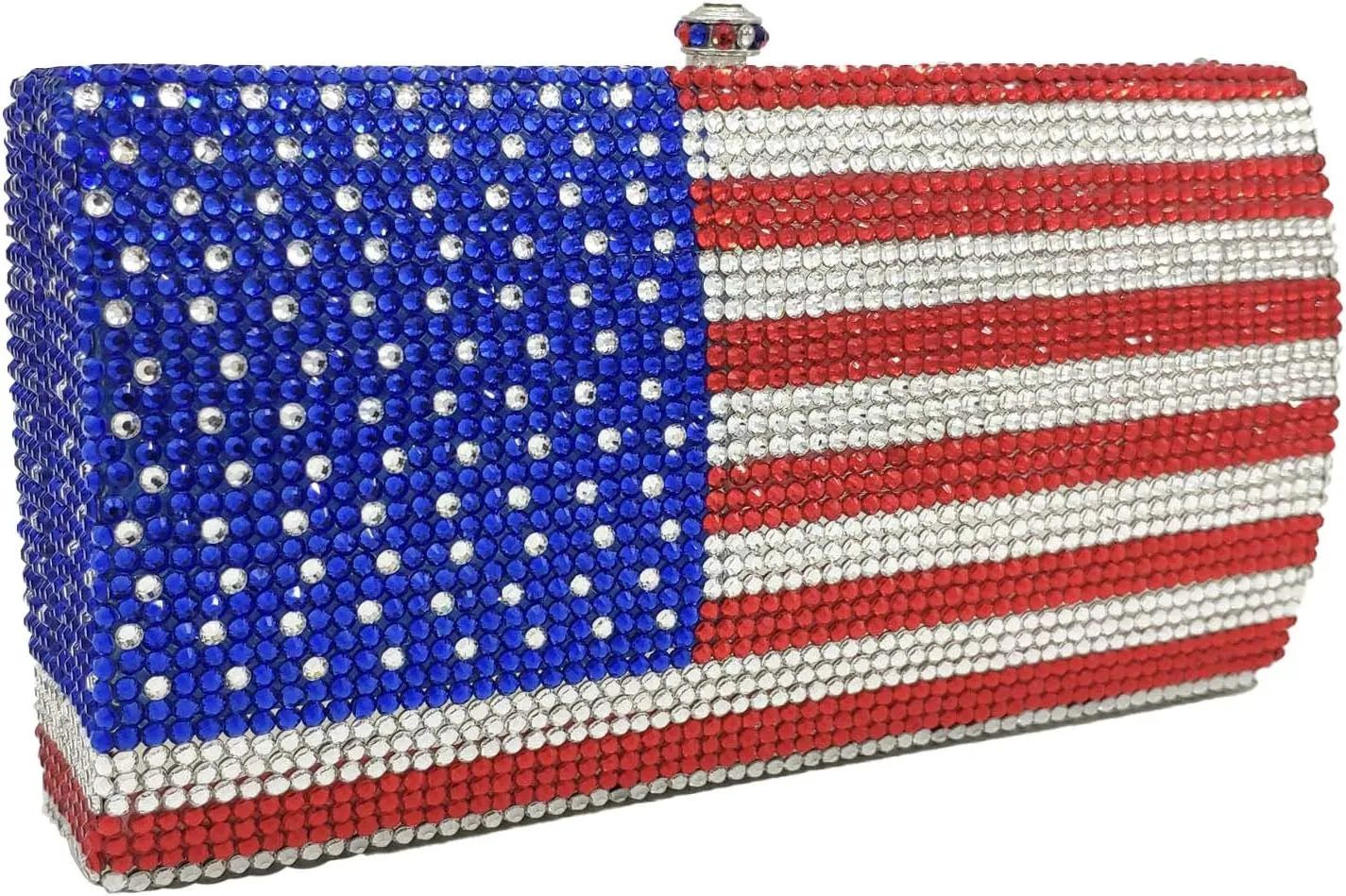 Boutique De FGG National Flag Crystal Clutch Purses for Women Formal Evening Bags Party Prom Rhinestones Clutch Bags,Mini