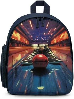 Bowling Shoes and Balls Cute Printed Backpack Lightweight Travel Bag for Camping Shopping Picnic