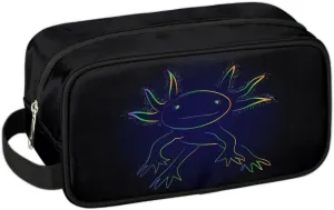 Boys Travel Toiletry Bag, Axolotl Kids Waterproof Hanging Dopp Kit, Wash Bag with Large Capacity for Travel, Sports, Shower