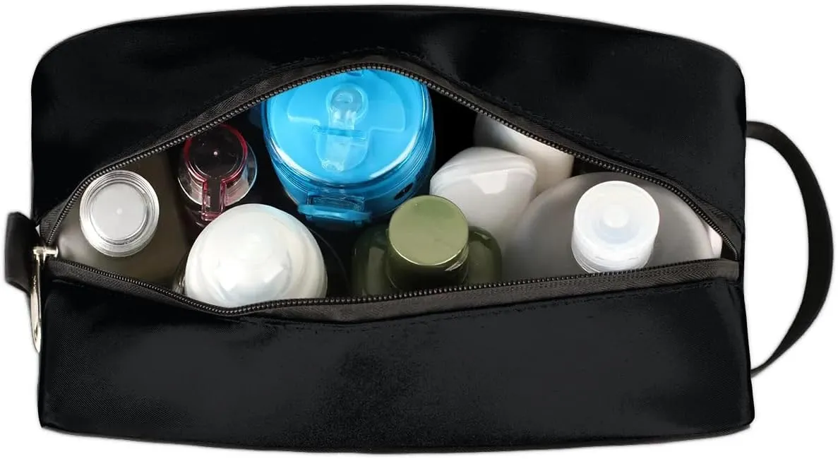 Boys Travel Toiletry Bag Gold Football Kids Waterproof Hanging Dopp Kit, Wash Bag with Large Capacity for Travel, Sports, Shower