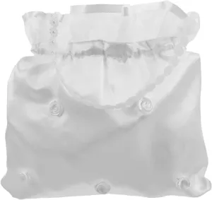 Bridal Wedding Purse Women's Evening Bag White Silk Flower Embroidery for Wedding Day