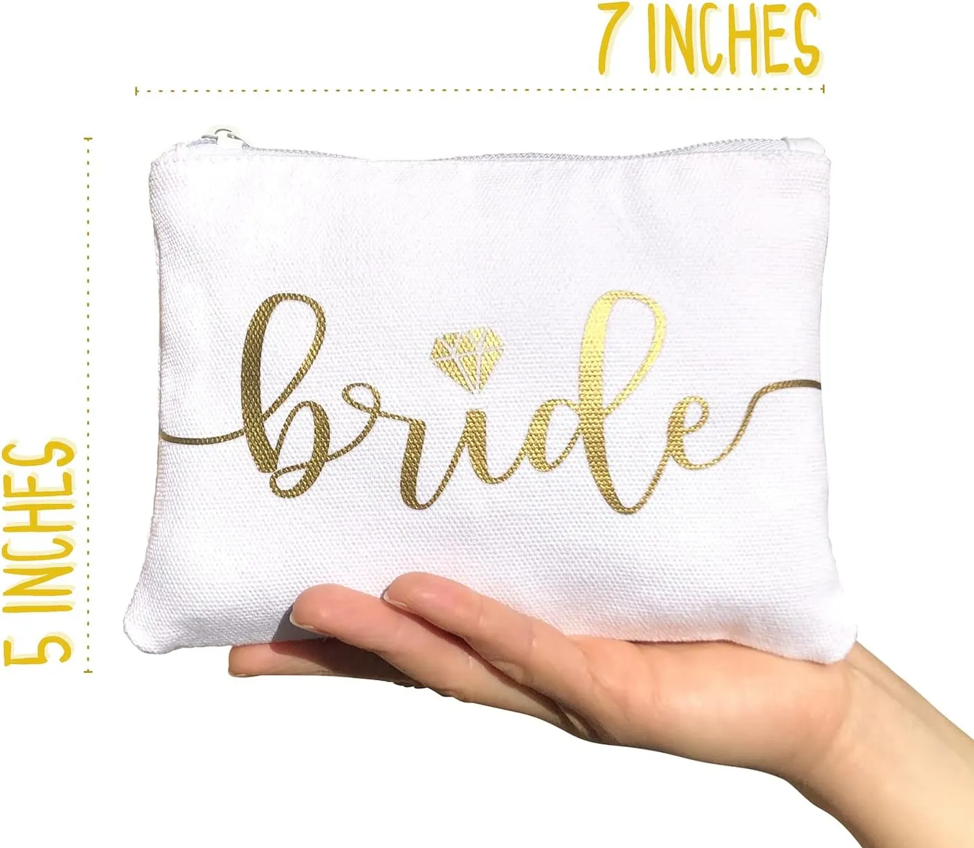 Bride Tribe Makeup Bags - Bridesmaid Favor for Bachelorette Party, Bridal Shower, Wedding. Cosmetics/Toiletries Bag, Wedding Survival Kit, Hangover Kit, Keepsake (4 1pc Bride Tribe   Bride, Blush)