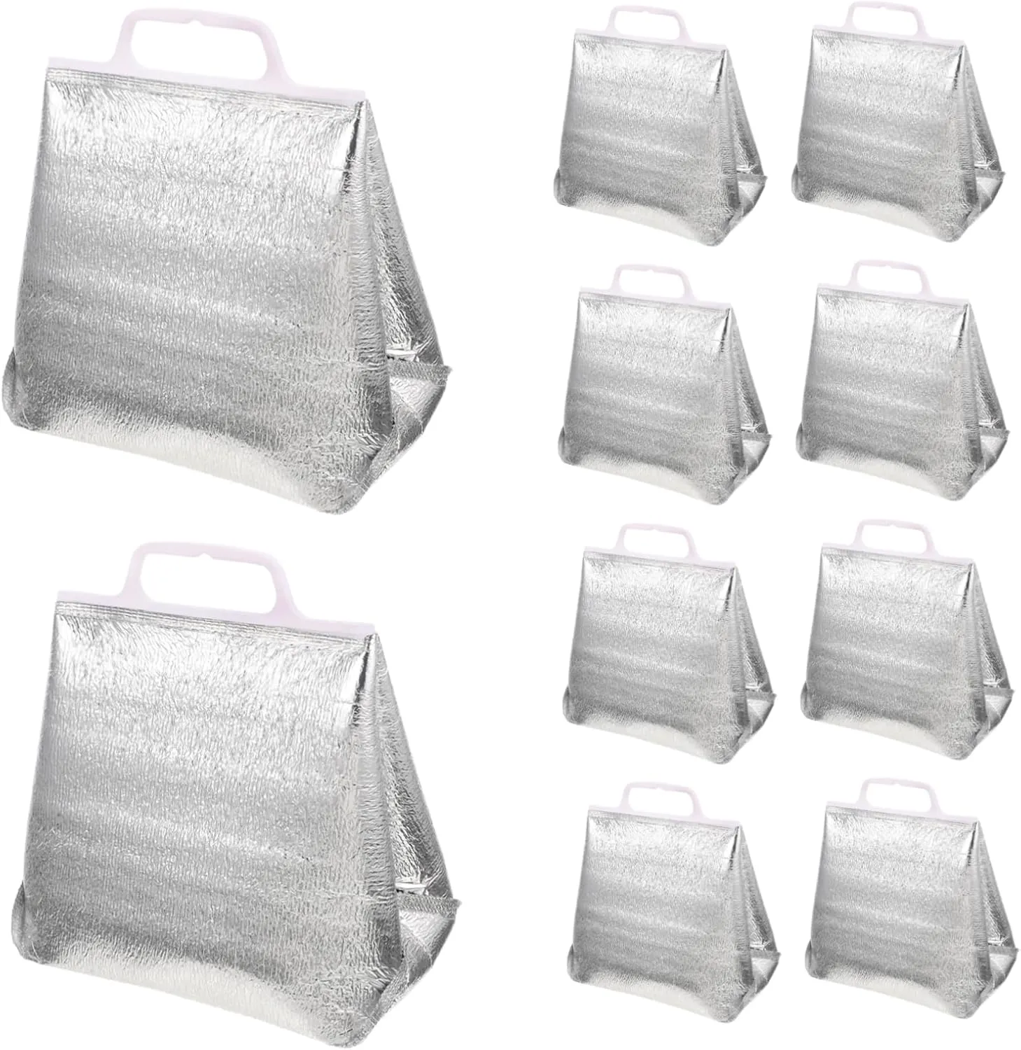 Cabilock Insulated Tote Bag 10pcs Set Heat Retaining for Food Large Storage Collapsible Thermal Bags Multi-functional