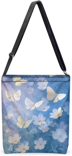 Canvas Tote Bag for Women, Vintage Handbags Adjustable Shoulder Strap Hobo Bag Zippered Stylish Crossbody Bag