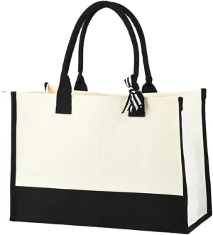 Canvas Tote Bag Handbag Multipurpose Lightweight Blank Reusable Grocery Bag Gift Favors Bag for DIY Crafts Bags Wedding Gift