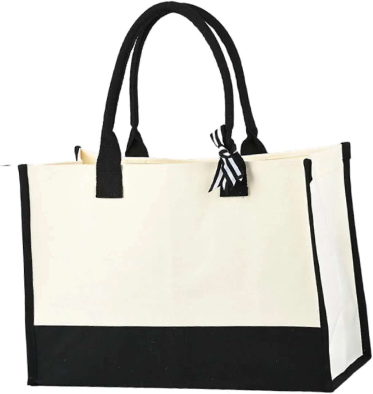 Canvas Tote Bag Handbag Multipurpose Lightweight Blank Reusable Grocery Bag Gift Favors Bag for DIY Crafts Bags Wedding Gift