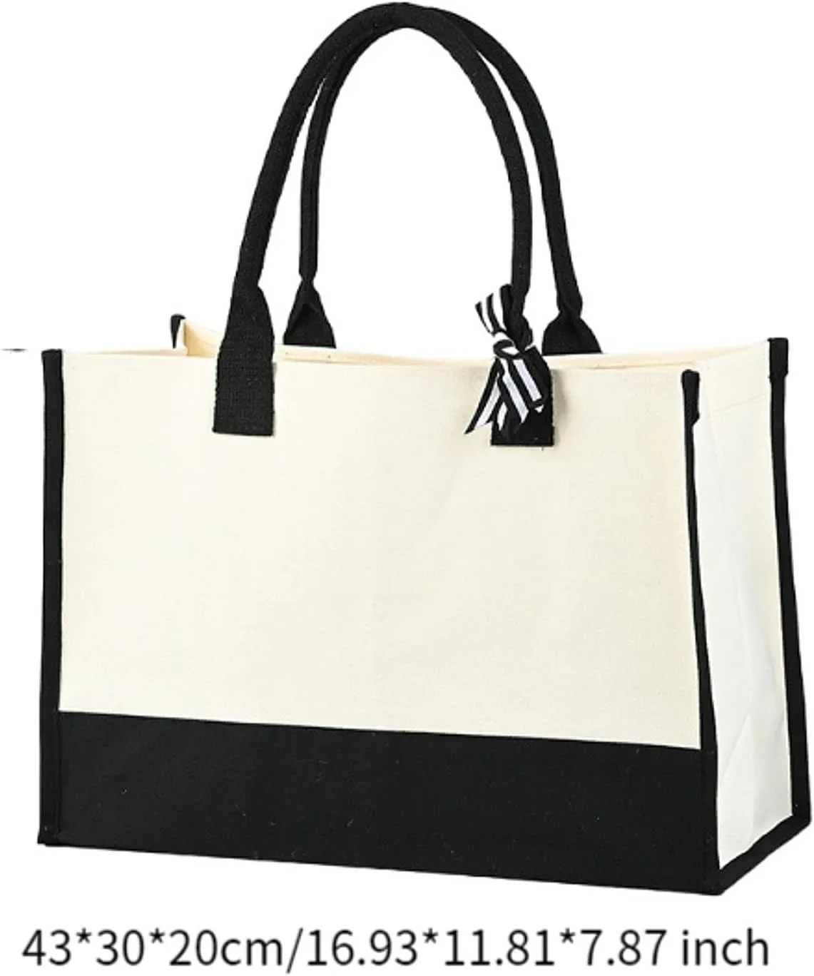 Canvas Tote Bag Handbag Multipurpose Lightweight Blank Reusable Grocery Bag Gift Favors Bag for DIY Crafts Bags Wedding Gift
