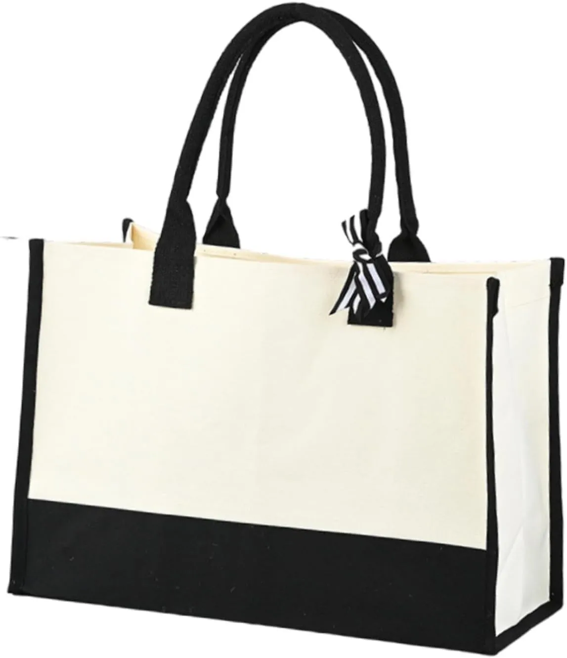 Canvas Tote Bag Handbag Multipurpose Lightweight Blank Reusable Grocery Bag Gift Favors Bag for DIY Crafts Bags Wedding Gift