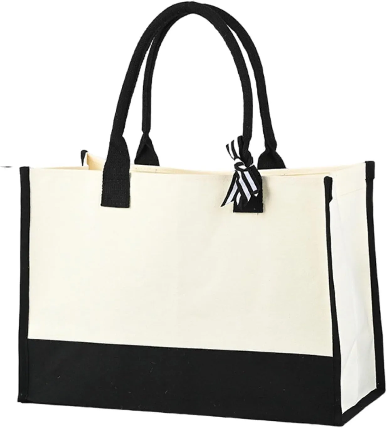 Canvas Tote Bag Handbag Multipurpose Lightweight Blank Reusable Grocery Bag Gift Favors Bag for DIY Crafts Bags Wedding Gift