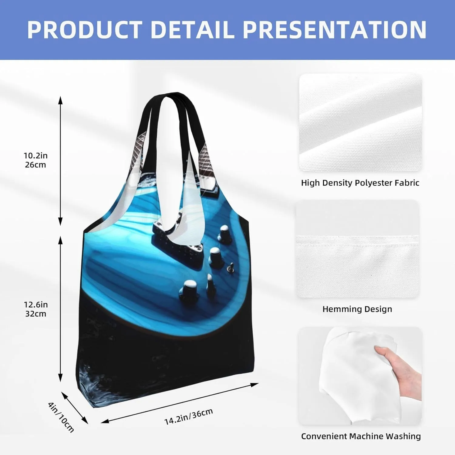Canvas Tote Bag Reusable Grocery Bags Lightweight Handbag Border Collie Tote Bag for Shopping Cloth Bags