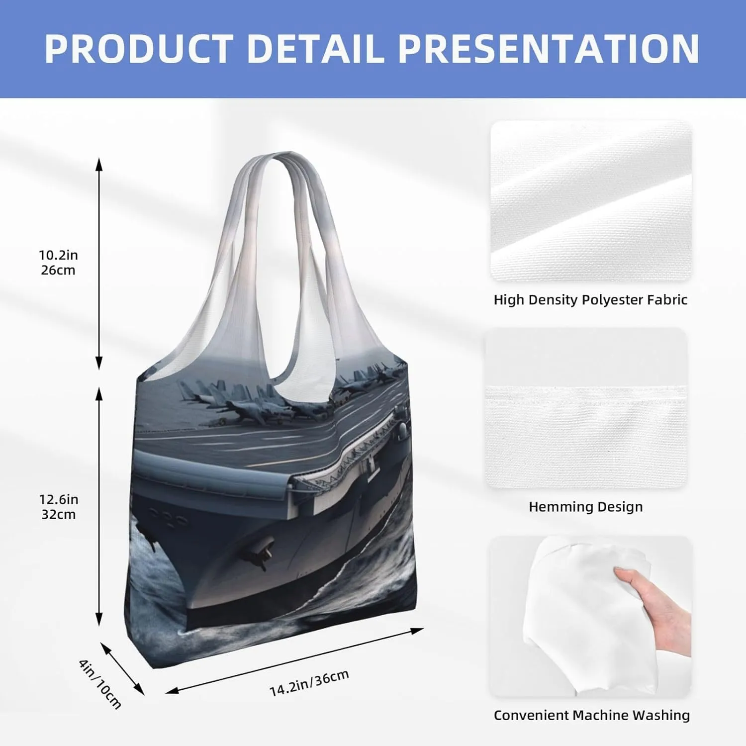 Canvas Tote Bag Reusable Grocery Bags Lightweight Handbag Border Collie Tote Bag for Shopping Cloth Bags