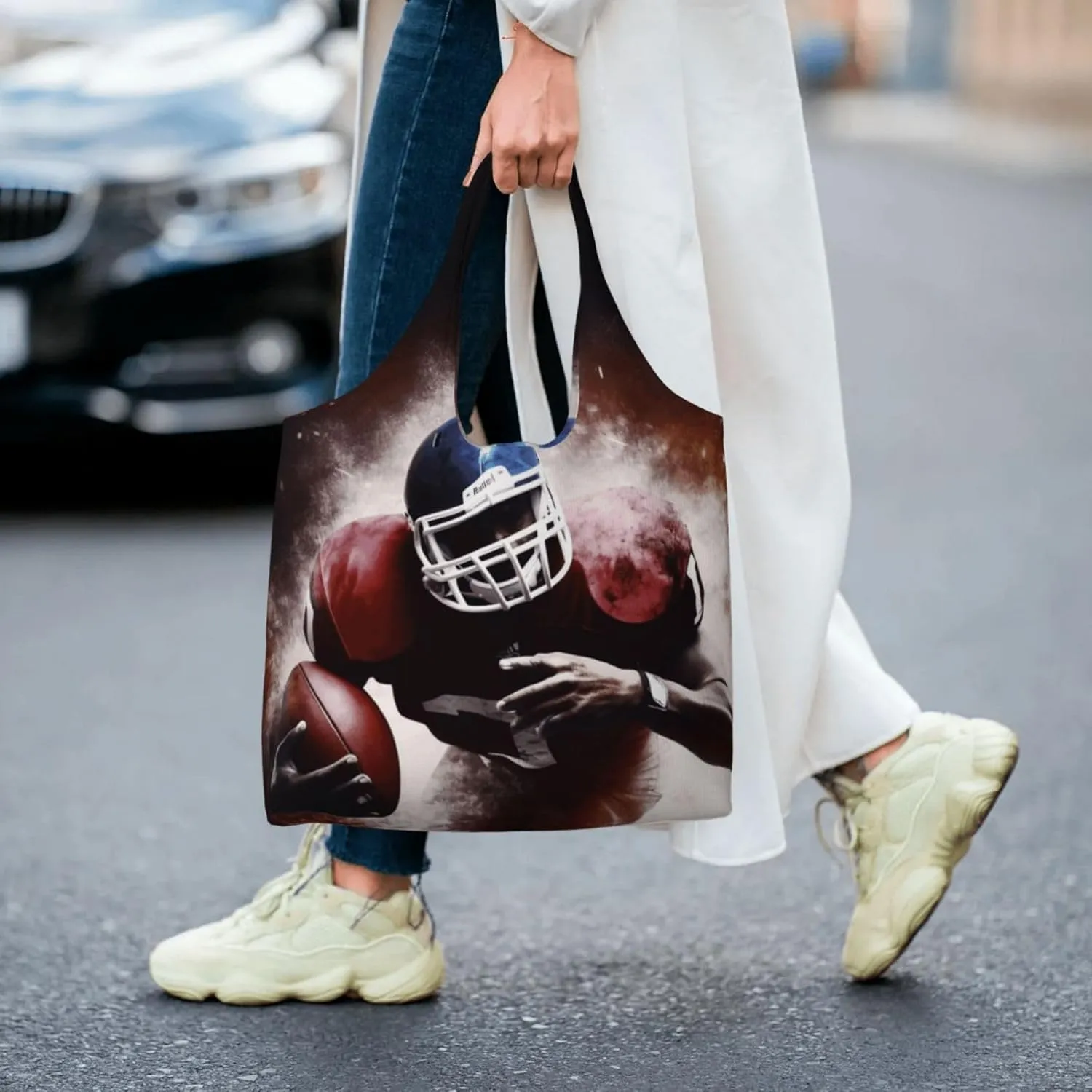 Canvas Tote Bag Reusable Grocery Bags Lightweight Handbag Border Collie Tote Bag for Shopping Cloth Bags