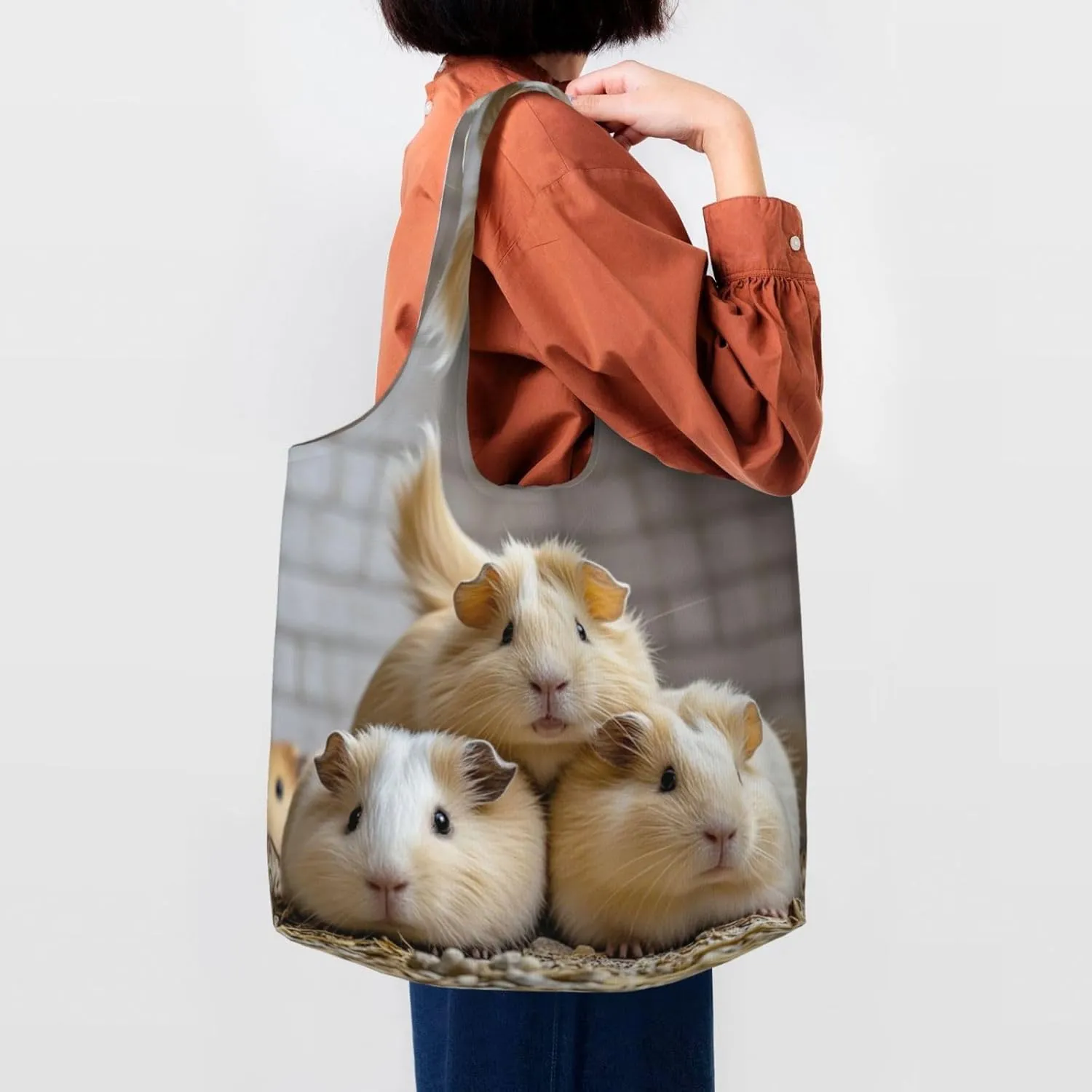 Canvas Tote Bag Reusable Grocery Bags Lightweight Handbag Lion image Tote Bag for Shopping Cloth Bags