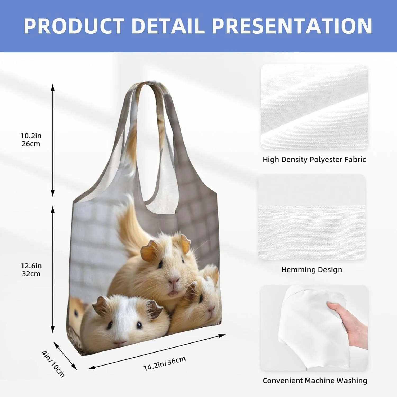 Canvas Tote Bag Reusable Grocery Bags Lightweight Handbag Lion image Tote Bag for Shopping Cloth Bags