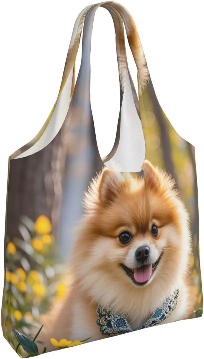 Canvas Tote Bag Reusable Grocery Bags Lightweight Handbag UFO at night Tote Bag for Shopping Cloth Bags
