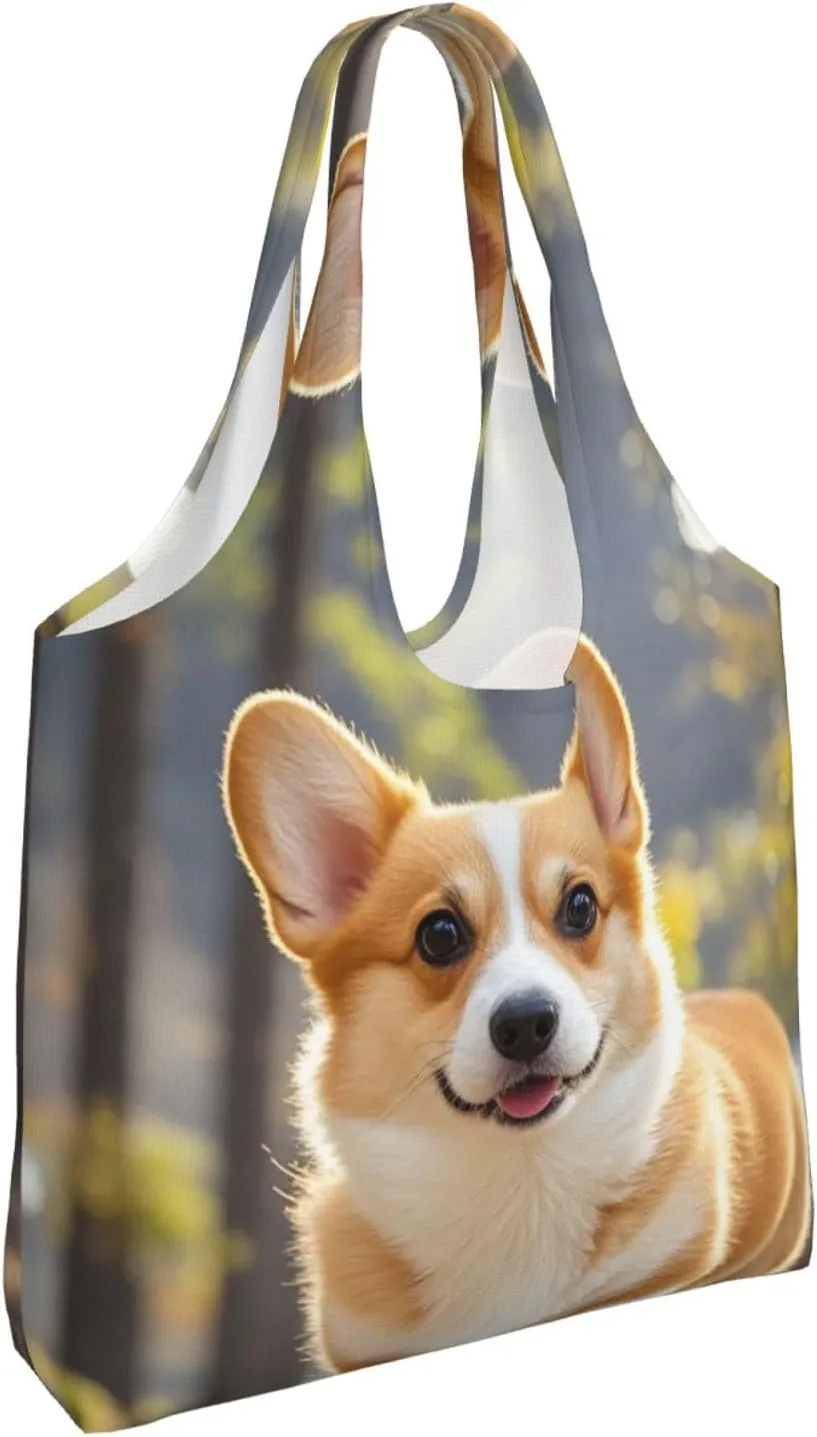 Canvas Tote Bag Reusable Grocery Bags Lightweight Handbag UFO at night Tote Bag for Shopping Cloth Bags