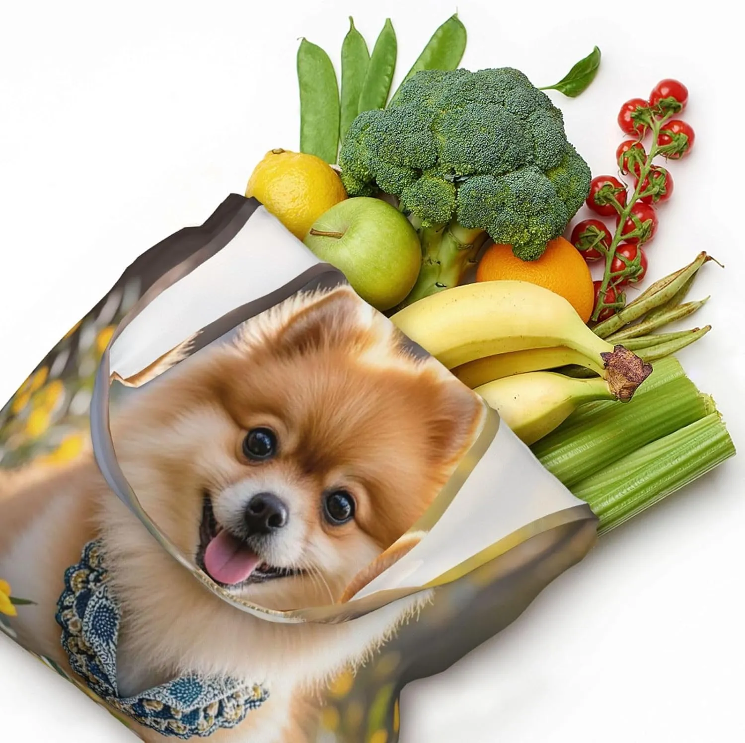 Canvas Tote Bag Reusable Grocery Bags Lightweight Handbag UFO at night Tote Bag for Shopping Cloth Bags