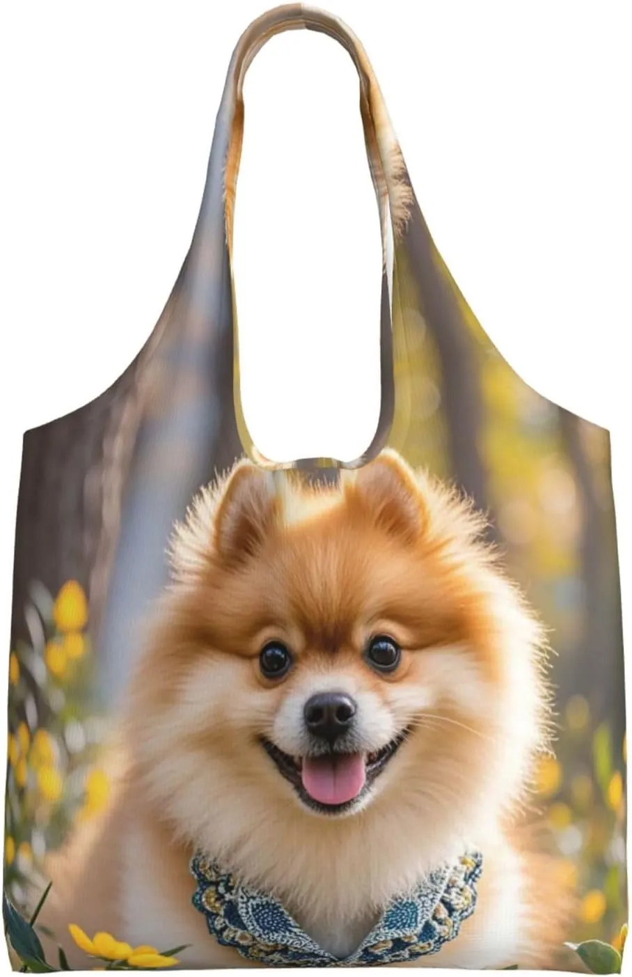 Canvas Tote Bag Reusable Grocery Bags Lightweight Handbag UFO at night Tote Bag for Shopping Cloth Bags