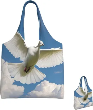 Canvas Tote Bag Reusable Grocery Bags Lightweight Handbag UFO at night Tote Bag for Shopping Cloth Bags